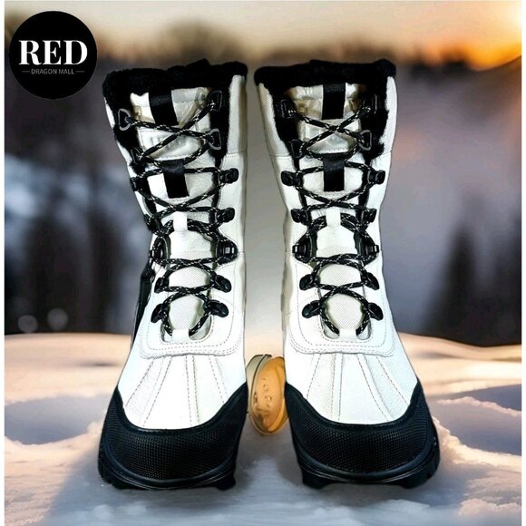 UGG Adirondack Meridian Waterproof White Leather Boots - Women's Size 9 - Picture 2 of 14
